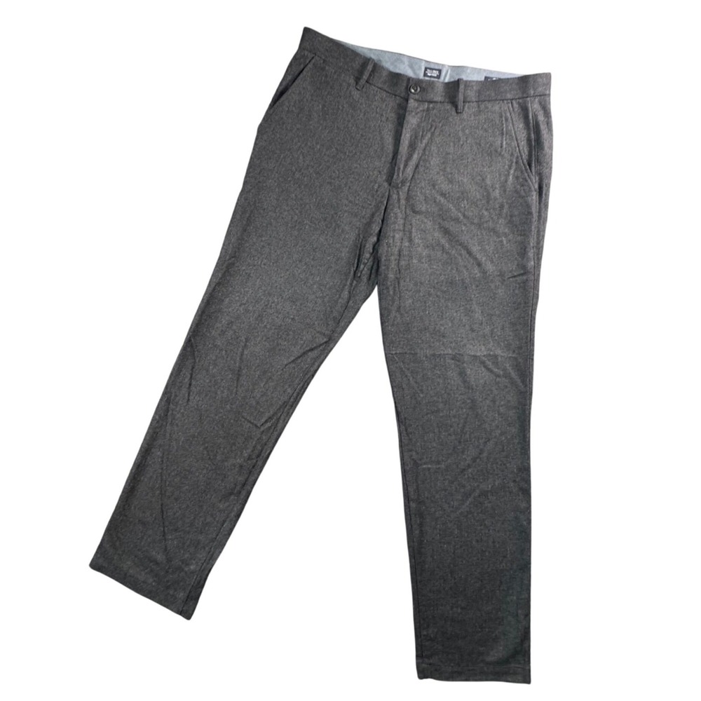 GAP Men's 36x34 Tailored Straight Fit Wool Blend Dress Pants Charcoal Gray